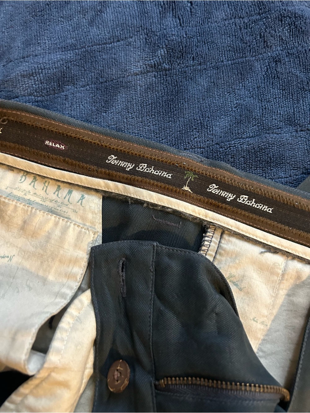 Tommy Bahama Men's Dark Navy Relaxed Chinos
